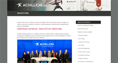Desktop Screenshot of ir.achillion.com